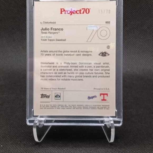 Topps Project 70 card# 802.  Rainbow Foil 35/70  Julio Franco by Distortedd - Picture 5 of 8